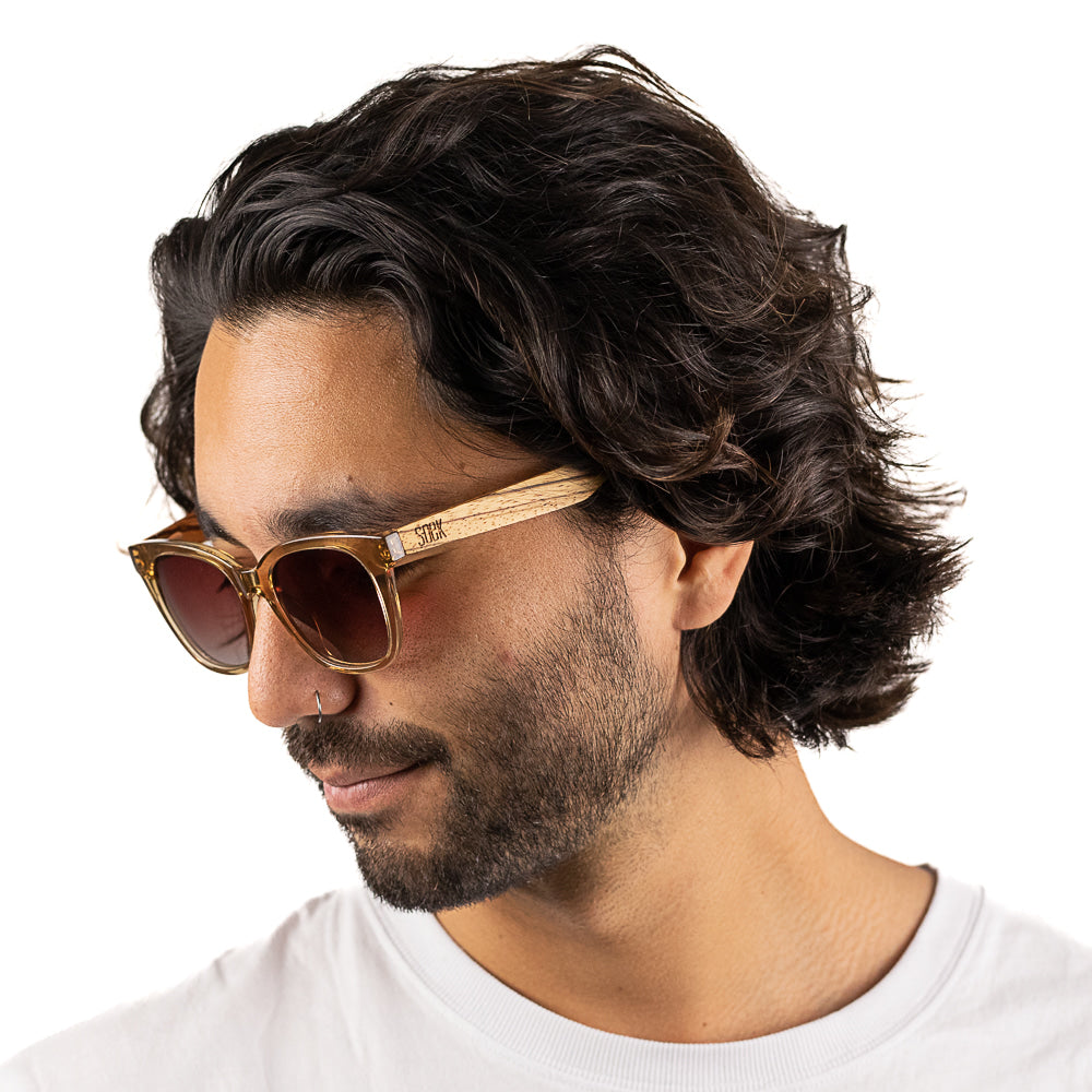 Soek Lila Grace Champagne l Brown Gradient Lens l Walnut Arms