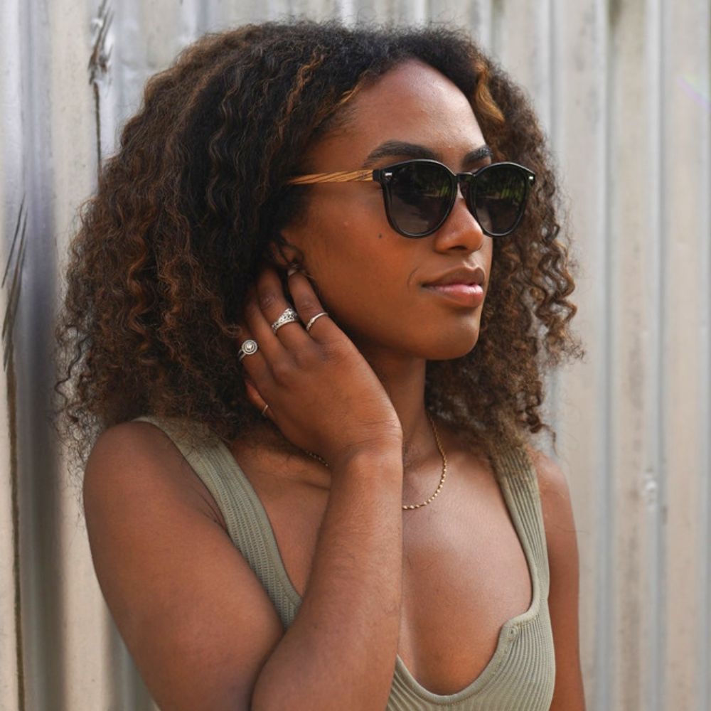 Soek Taine Black Tort Sunglasses