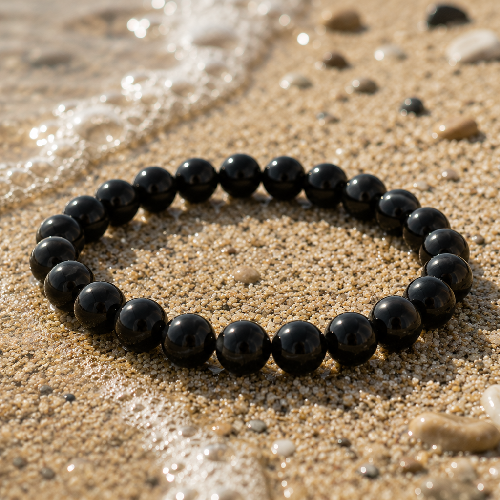 Black Agate Gemstone Bracelet