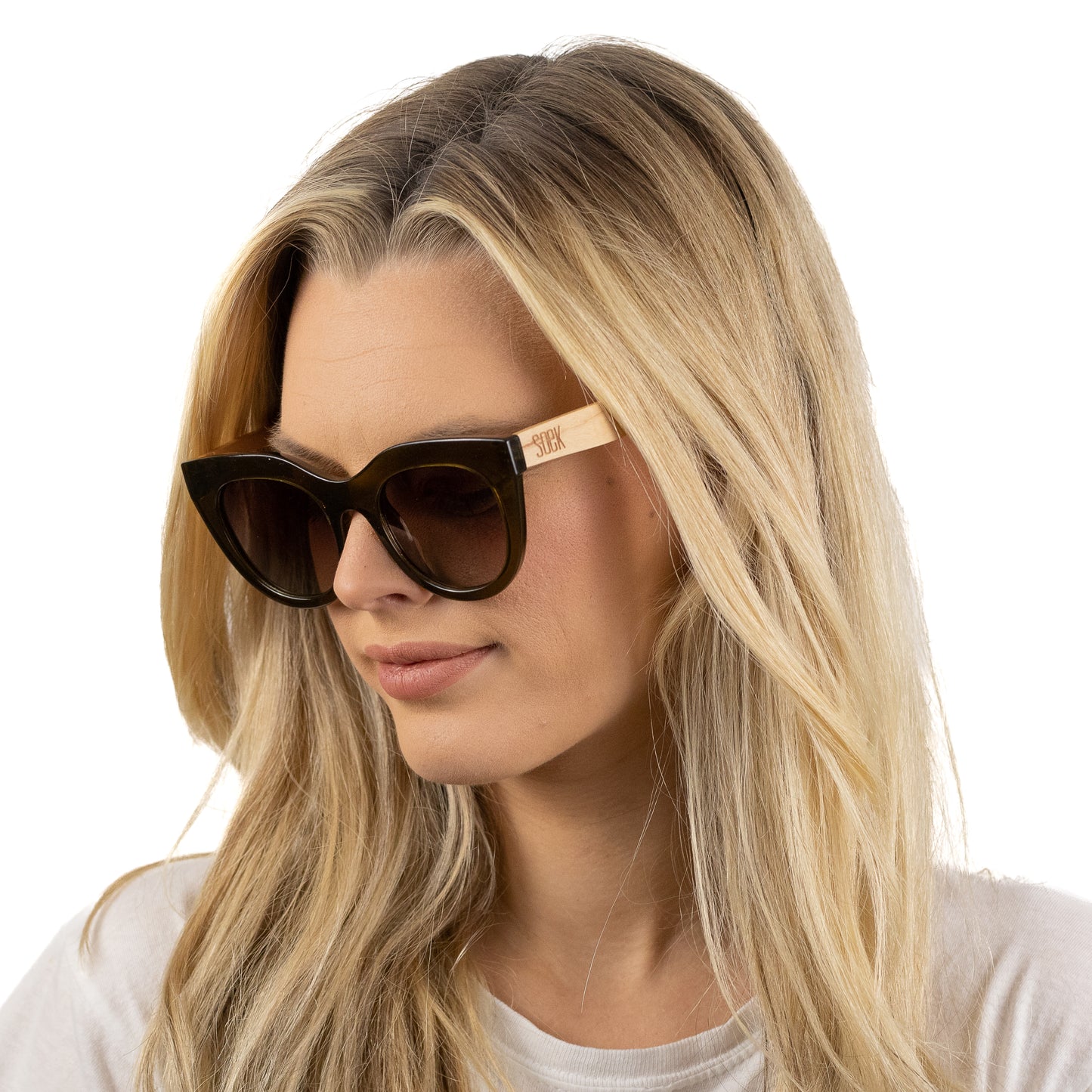 Soek Milla Khaki Sunglasses – Bold Cat-Eye Elegance