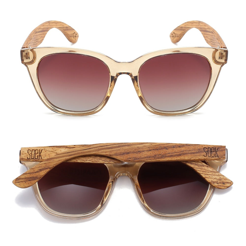 Soek Lila Grace Champagne l Brown Gradient Lens l Walnut Arms
