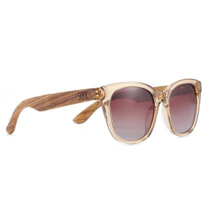 Soek Lila Grace Champagne l Brown Gradient Lens l Walnut Arms
