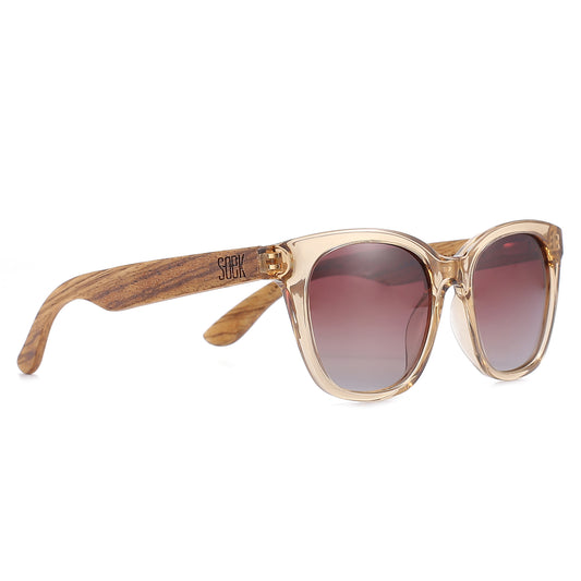 Soek Lila Grace Champagne l Brown Gradient Lens l Walnut Arms