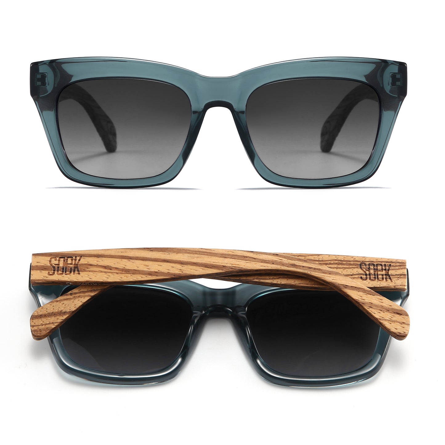 Soek Morgan Indigo Sunglasses Front and Back