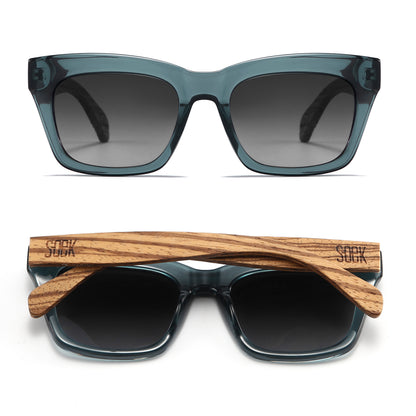 Soek Morgan Indigo Sunglasses Front and Back