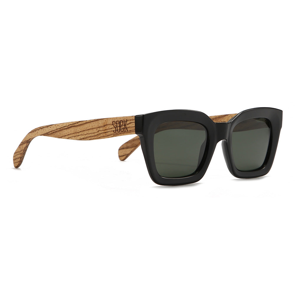 Soek Zahra Midnight l Khaki Polarised Lens l Walnut Arms