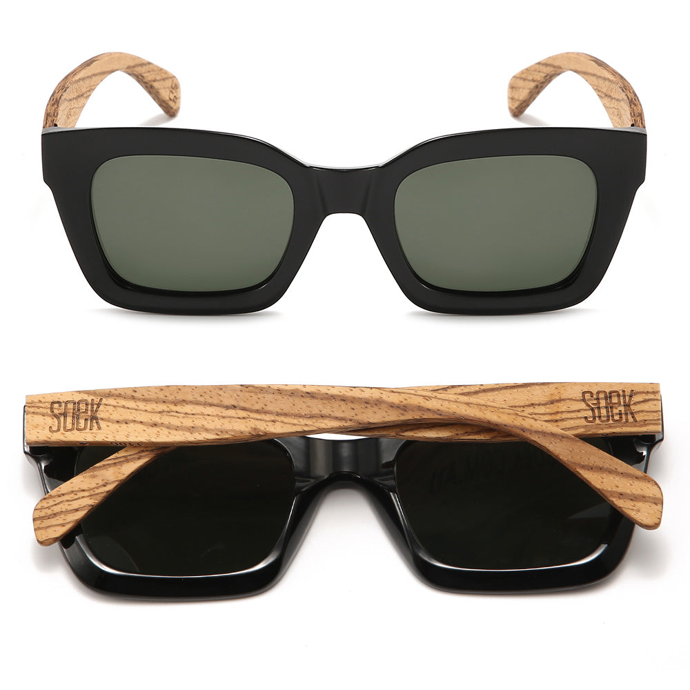 Soek Zahra Midnight l Khaki Polarised Lens l Walnut Arms