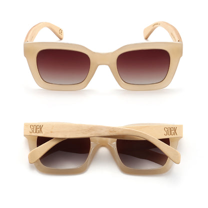 Soek Zahra Nude l Brown Gradient Lens l White Maple Arms